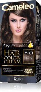 Delia Cameleo Hair Color Cream No. 5.0  Масляная крем-краска для волос с омега,  оттенок светлый каштан
