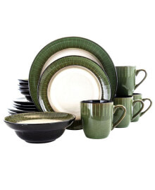 Elama libra 16 Piece Luxurious Stoneware Dinnerware, Service for 4