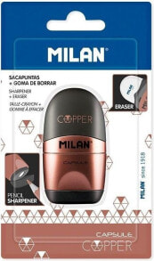 Детские точилки для карандашей milan Temperówko-eraser Capsule Cooper blister MILAN