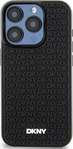 DKNY DKNY 3D Rubber Repeat Pattern - Etui iPhone 15 Plus (czarny)