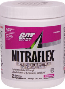 Витамины и БАДы для мужчин gAT Sport NITRAFLEX Бустер тестостерона для повышения выносливости,  без креатина, со вкусом арбуза 30 порций ( 300г )
