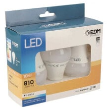 EDM LED Bulb E27 10W 810 Lumens 3200K 3 Units