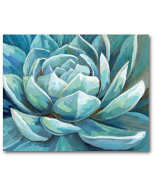 Courtside Market cerulean Succulent Gallery-Wrapped Canvas Wall Art - 16