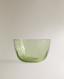 Hammered glass bowl