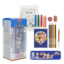 Pencil cases and writing materials for school