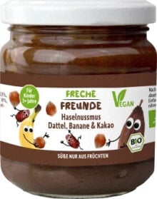 Купить детское питание FRECHE FREUNDE: Haselnussmus Datteln, Banane & Kakao, ab 3 Jahren, 180 g