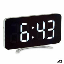 Настольные цифровые часы Белый ABS 15,7 x 7,7 x 1,5 cm (12 штук)