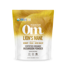 Грибы OM Lion's Mane Mushroom Superfood Powder Органический порошок ежовика для поддержки памяти, концентрации и нервной системы 200 г