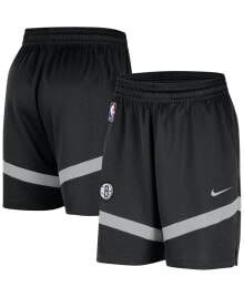 Nike men's Black Brooklyn Nets On-Court Practice Warmup Performance Shorts