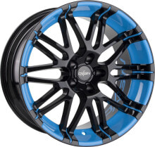 Колесный диск литой Oxigin 14 Oxrock black foil smurf blue 7.5x17 ET50 - LK5/112 ML72.6