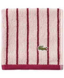 Lacoste Home centre Mark Cotton Jacquard Stripe Washcloth, 13