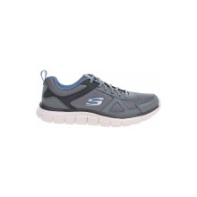 Мужская спортивная обувь для бега Мужские кроссовки спортивные для бега серые текстильные низкие  Skechers Track Scloric