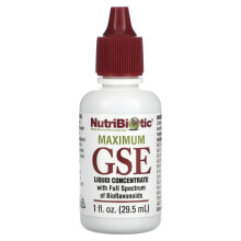 Антиоксиданты НутриБиотик, Maximum GSE, жидкий концентрат, 29,5 мл (1 жидкая унция)