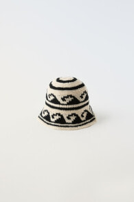 Crochet knit surf detail hat