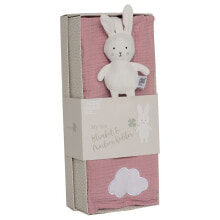 JABADABADO Gift Kit Pink Blanket & Pacifier Buddy Bunny Teddy