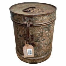 Decorative canister Alexandra House Living Brown Iron Traditional style 22 x 27 x 22 cm