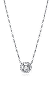 Ювелирные колье Elegant silver necklace with zircons Clasica 13013C000-30