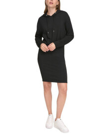 DKNY women's Long-Sleeve Hoodie Dress