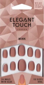 Купить средства для ухода за ногтями Elegant Touch: Künstliche Nägel Mink Nude Oval, 24 St