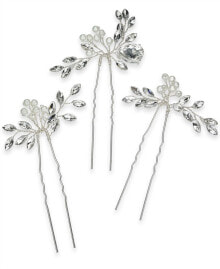 3-Pc. Set Crystal & Imitation Pearl Bead Bobby Pins, Created for Macy's