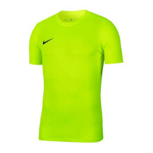 Детские футболки и майки для мальчиков Мужская спортивная футболка зеленая с логотипом T-Shirt Nike Dry Park VII Jr BV6741-702