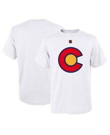 Outerstuff big Boys White Colorado Avalanche Special Edition 2.0 Primary Logo T-shirt