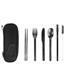 Tableware stainless Steel Utensil 8 Piece Set with Travel Pouch