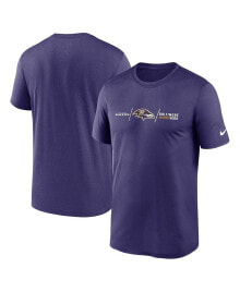 Nike men's Purple Baltimore Ravens Horizontal Lockup Legend T-shirt