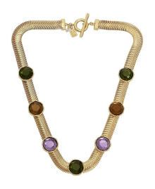 Robert Lee Morris Soho faux Stone Gem Collar Necklace купить онлайн