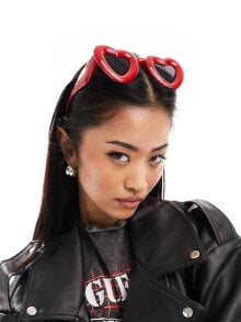 Купить мужские солнцезащитные очки Jeepers Peepers: Jeepers Peepers bubble heart sunglasses in red