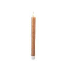 LED Candle Lumineo Brown Ø 2,2 x 24,5 cm Flame effect 2 Units