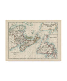Trademark Global johnston Johnstons Map of Canada Canvas Art - 36.5