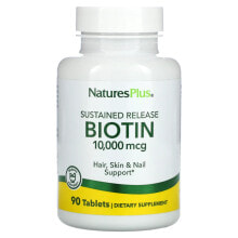 NaturesPlus, Biotin, Sustained Release, 10,000 mcg, 90 Tablets