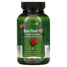 Овощи irwin Naturals, Beet Root RED, Max-Conversion with Nitric Oxide Booster, 60 Liquid Soft-Gels