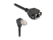 Delock Netzwerk Verlängerungskabel S/FTP Stecker RJ45 90° gewinkelt zu - Extension Cable - Network