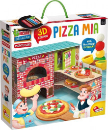 Купить пластилин и масса для лепки для детей Quercetti: Quercetti Montessori Pizza Mia 3D + plastelina 76833 LISCIANI