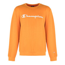 Мужские свитшоты Мужской свитшот оранжевый с логотипом Champion Bluza