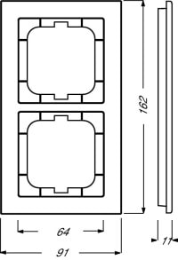 Умные розетки, выключатели и рамки Busch-Jaeger 1754-0-4438 рамка для розетки/выключателя Белый