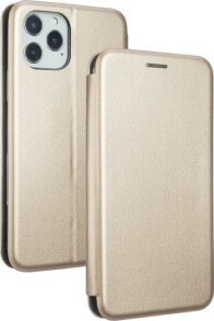 чехол книжка кожаный золотистый iPhone 12 Max/Pro