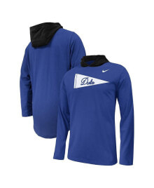 Nike big Boys Royal Duke Blue Devils Sideline Performance Long Sleeve Hoodie T-shirt