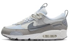 Nike Air Max 90 futura 复古 低帮 跑步鞋 女款 灰蓝 / Кроссовки Nike Air Max 90 Futura DM9922-103