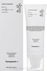 Sonnenschutzcreme für das Gesicht - Transparent Lab Invisible Sunscreen SPF50+