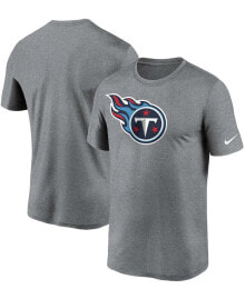 Nike men's Heathered Charcoal Tennessee Titans Logo Essential Legend Performance T-shirt