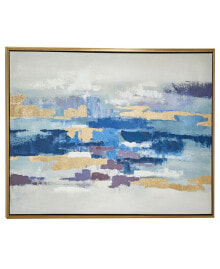 Купить предметы интерьера Rosemary Lane: Canvas Abstract Framed Wall Art with Gold-Tone Frame, 71" x 2" x 31"