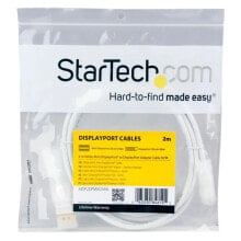 STARTECH White Mini DP to DP 1.2 Cable 2m