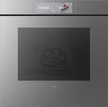 Combair V6000 60P AutoDoor Einbaubackofen Pyrolyse Spiegelglas Platinum - 10 Jahre Garantie