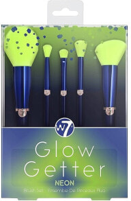 Make-up-Pinsel-Set 5 St. - W7 Glow Getter Neon Makeup Brush Set