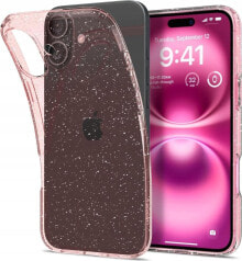 Spigen Spigen Liquid Crystal Glitter, Rose Quartz - iPhone 16