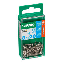 SPAX A2 Inox 3.5x20 mm Flat Head Wood Screw 25 Units