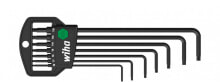 Hex and spline keys wiha 366R HM7 - L-torx key - T10,T15,T20,T6,T8,T9 - Black - Chromium-vanadium steel - 62 g - 7 pc(s)